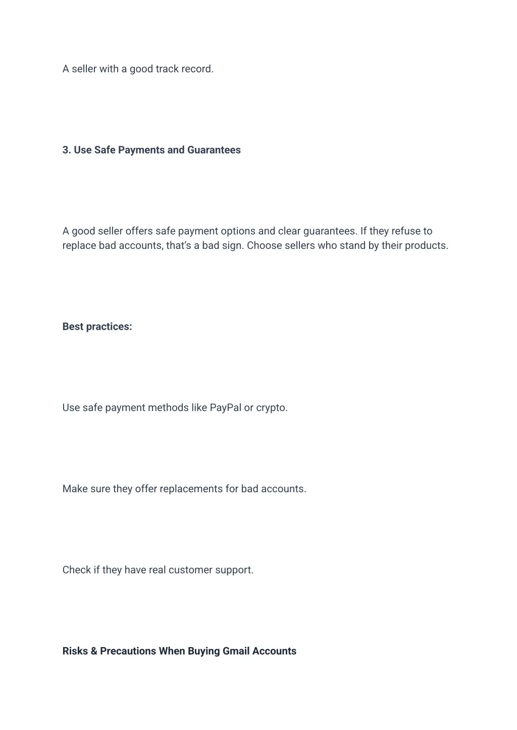 a seller with a good track record