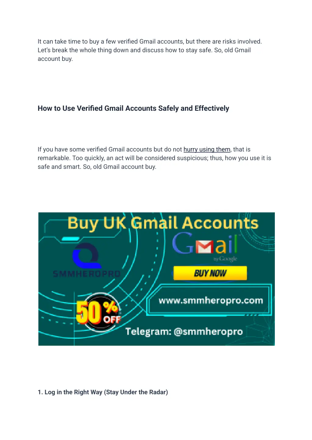 it can take time to buy a few verified gmail