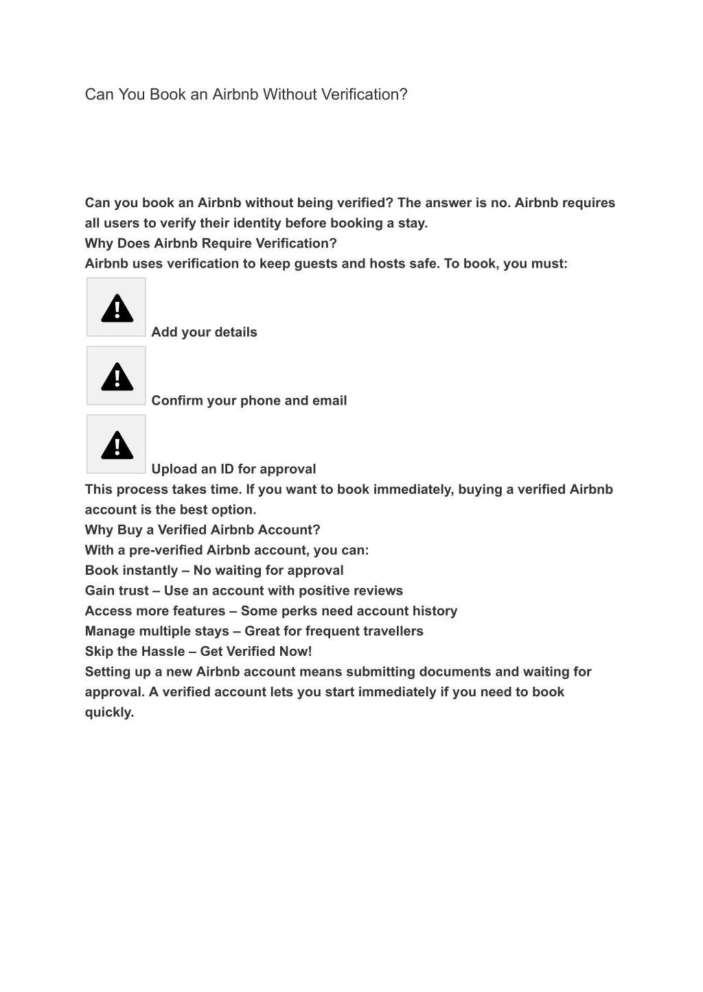 can you book an airbnb without verification