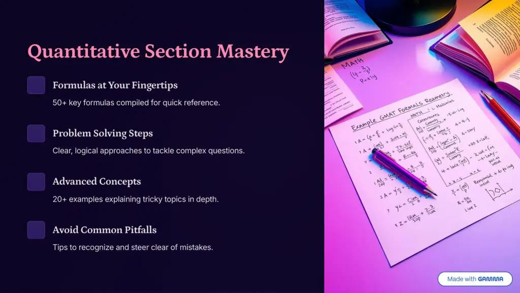 quantitative section mastery