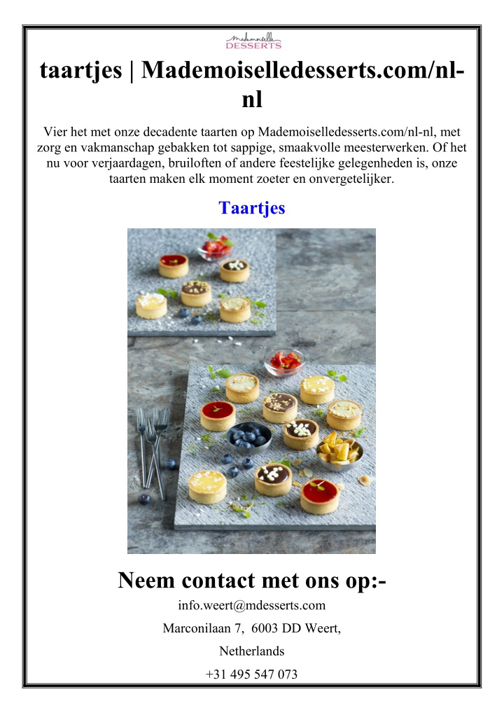 taartjes mademoiselledesserts com nl nl