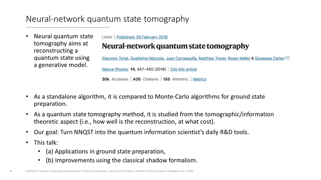 neural network quantum state tomography