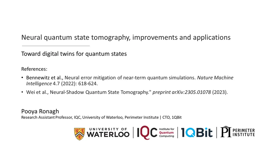 neural quantum state tomography improvements