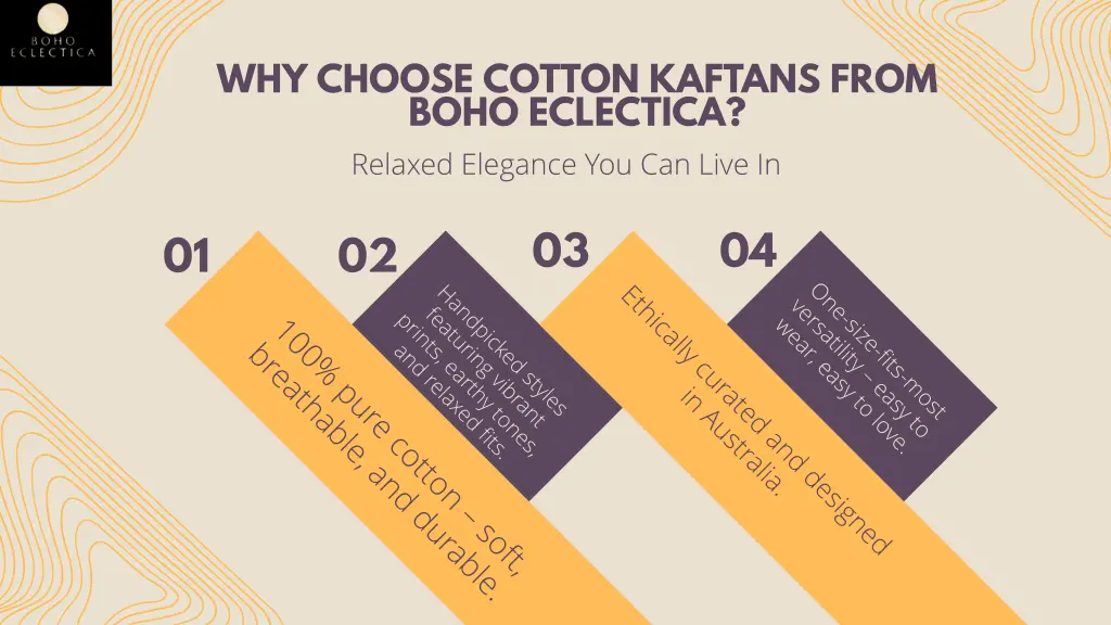 why choose cotton kaftans from boho eclectica