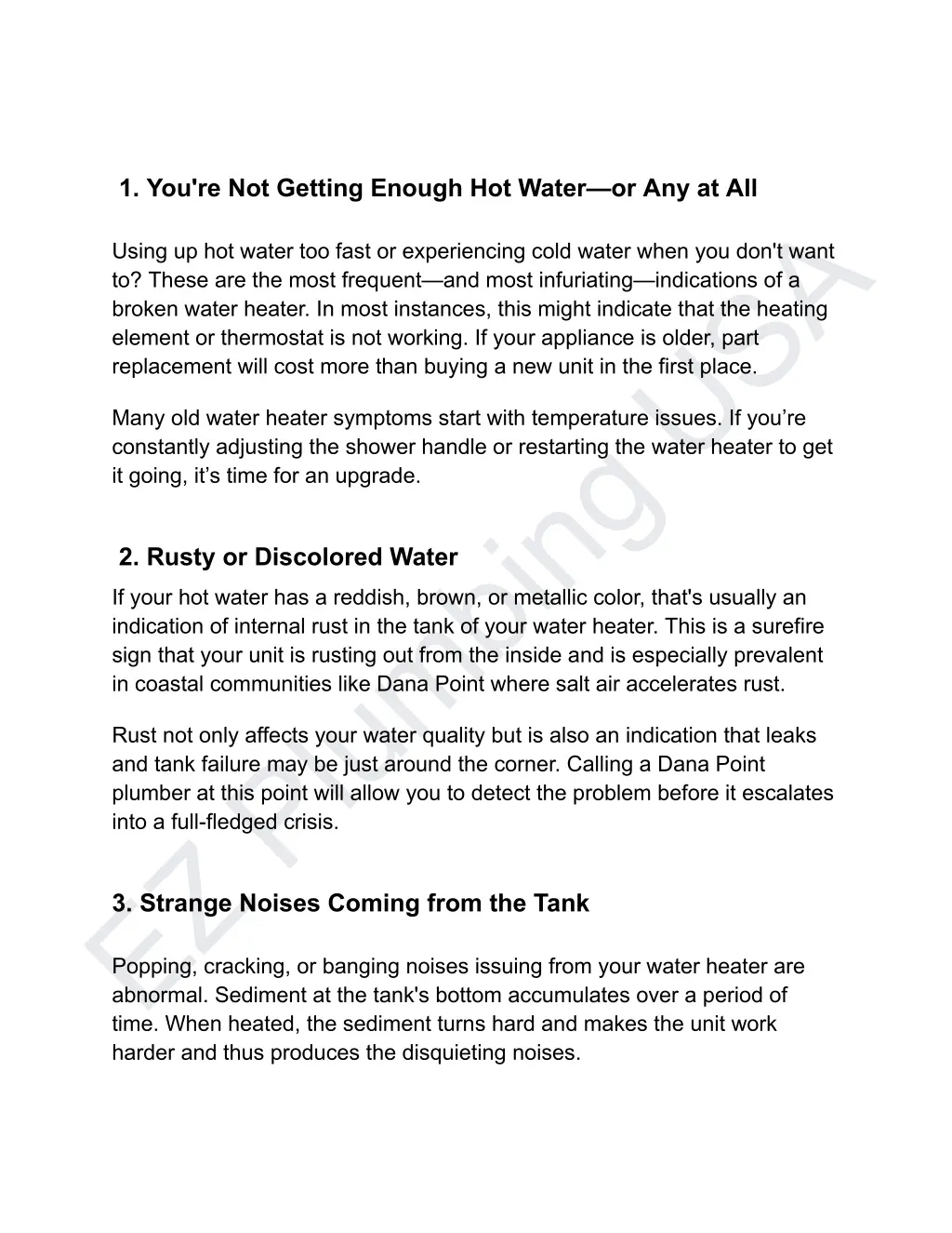 1 you re not getting enough hot water