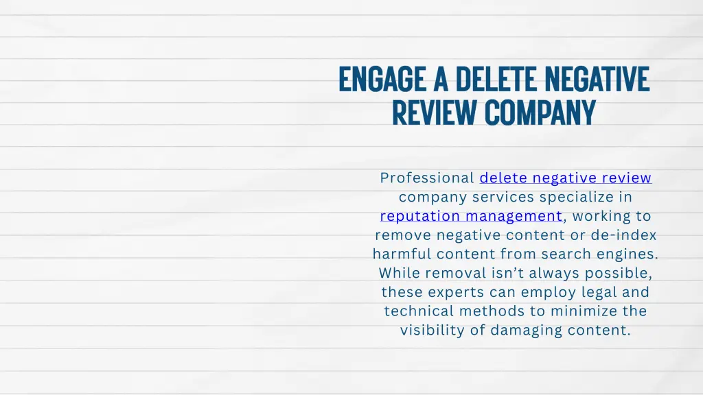 professional delete negative review company