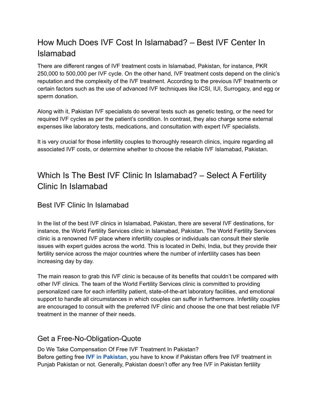 how much does ivf cost in islamabad best