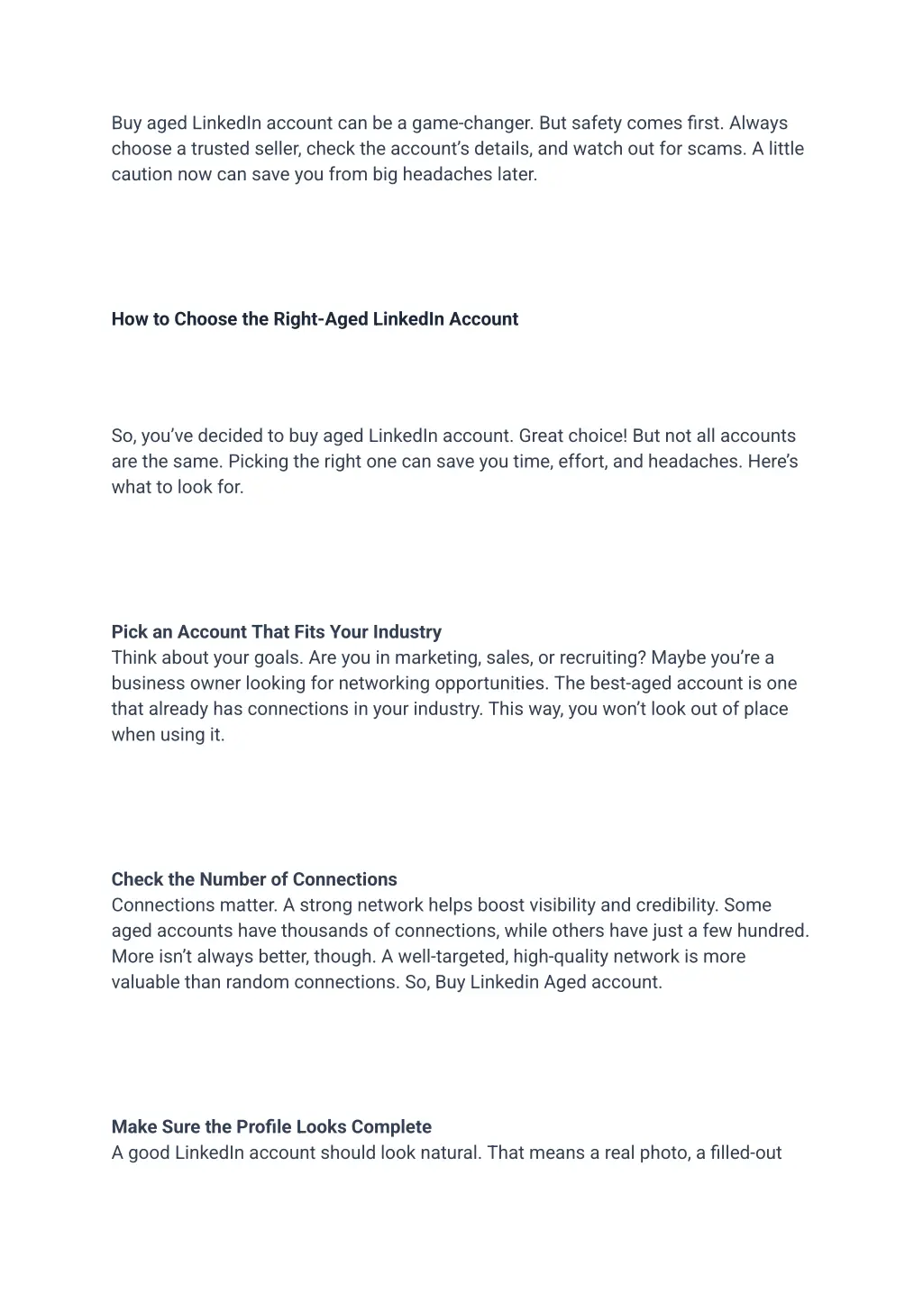 buy aged linkedin account can be a game changer