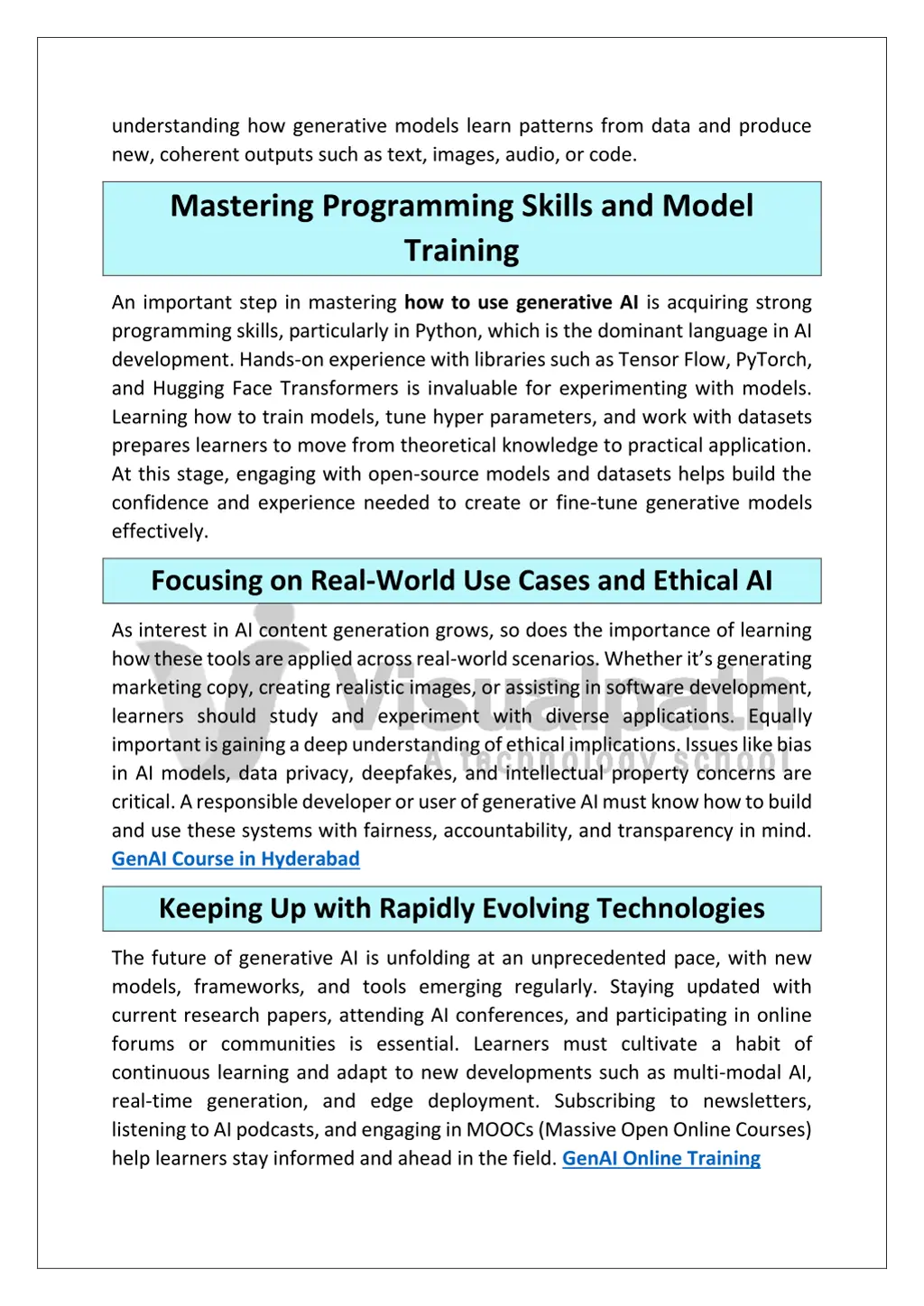 understanding how generative models learn