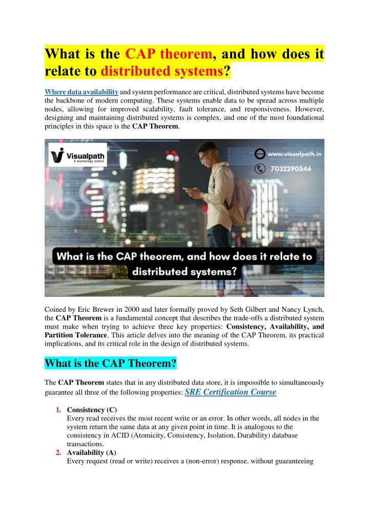 what is the cap theorem and how does it relate