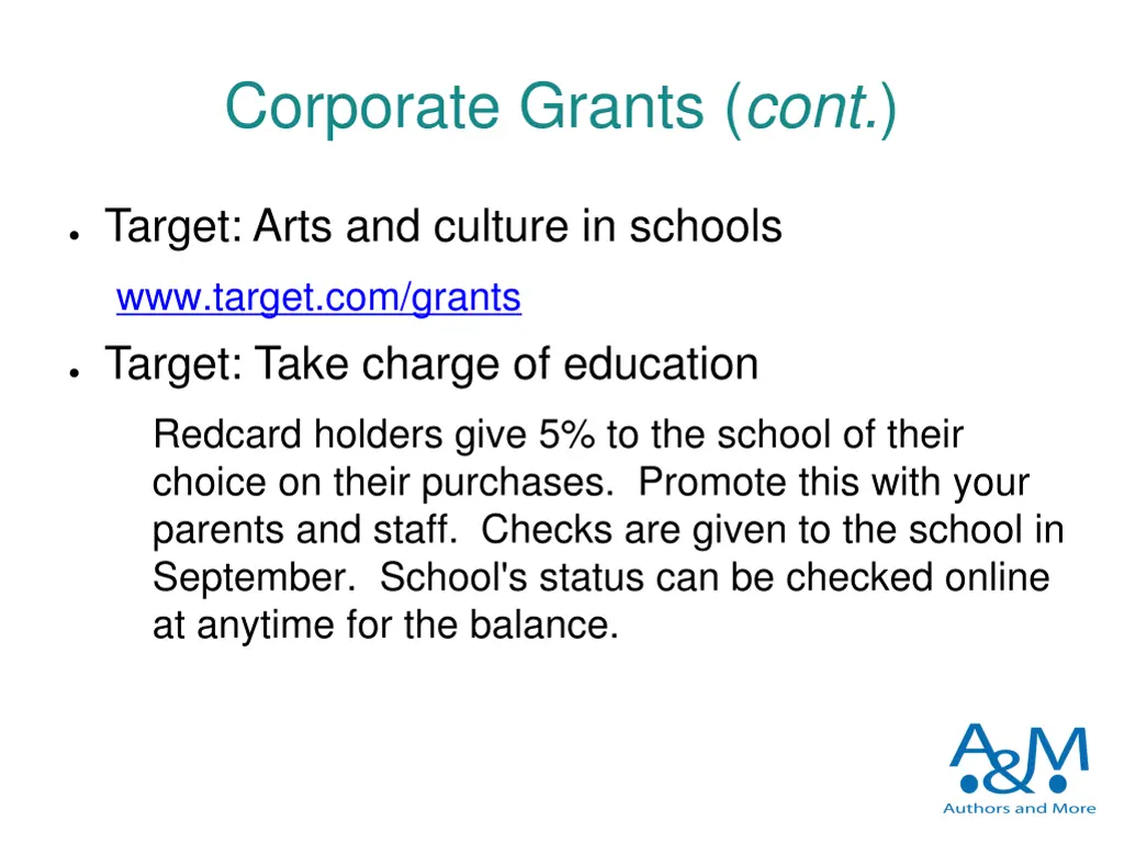 corporate grants cont 1