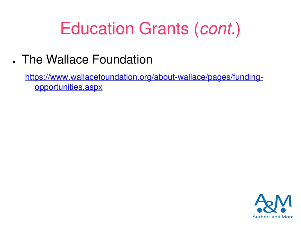 education grants cont 2