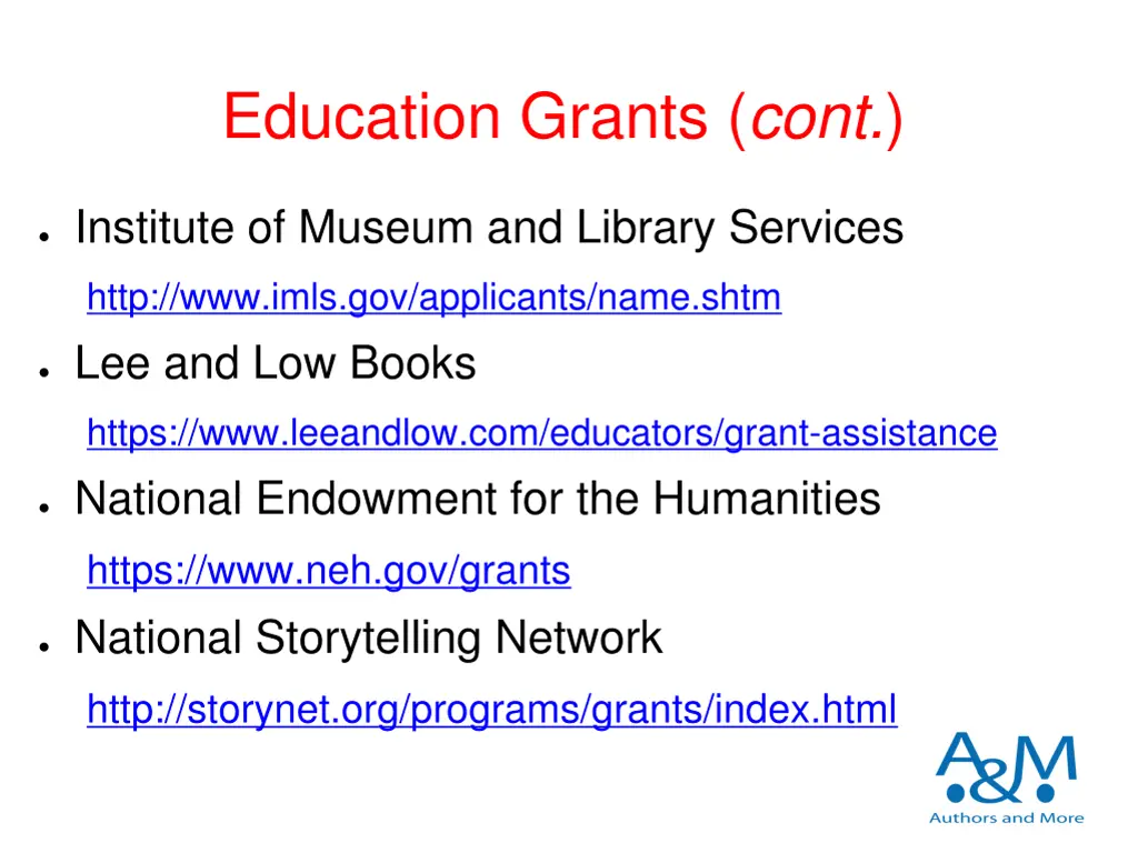 education grants cont