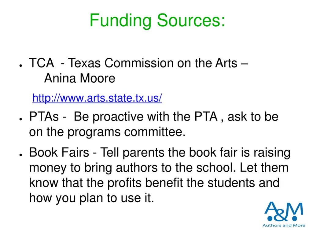 funding sources