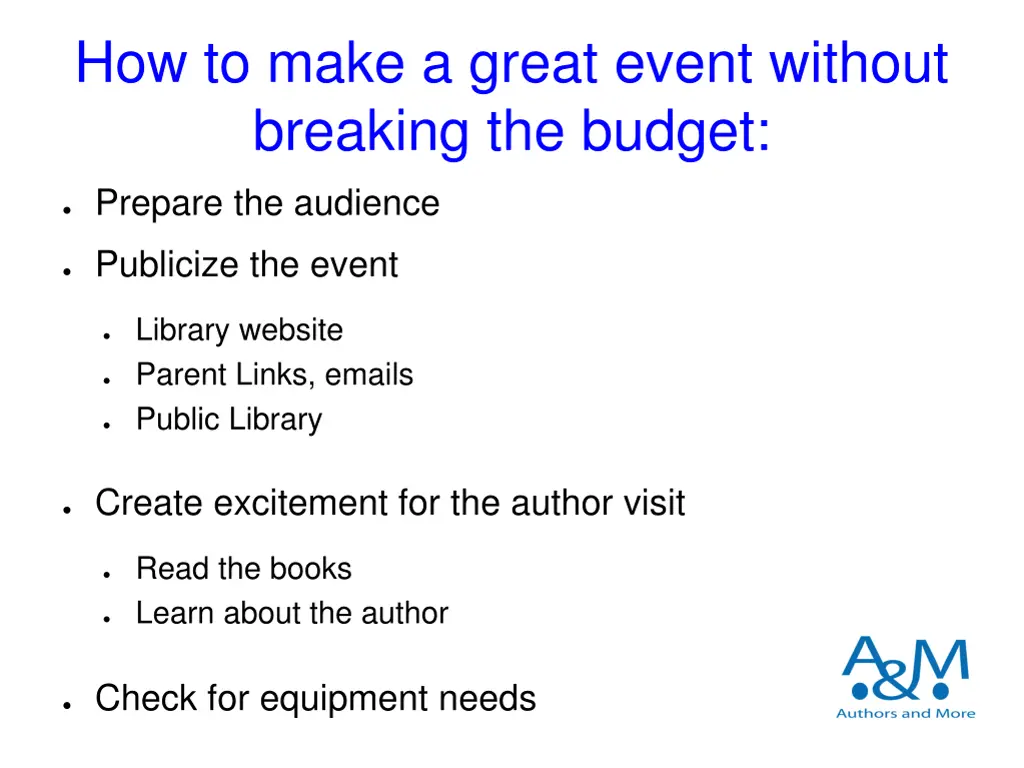 how to make a great event without breaking