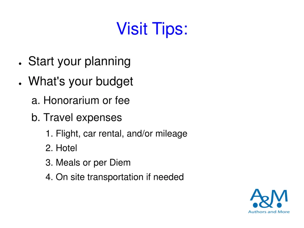 visit tips