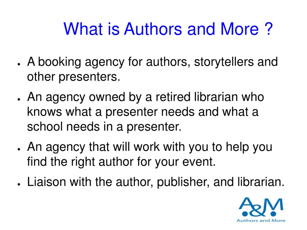 what is authors and more