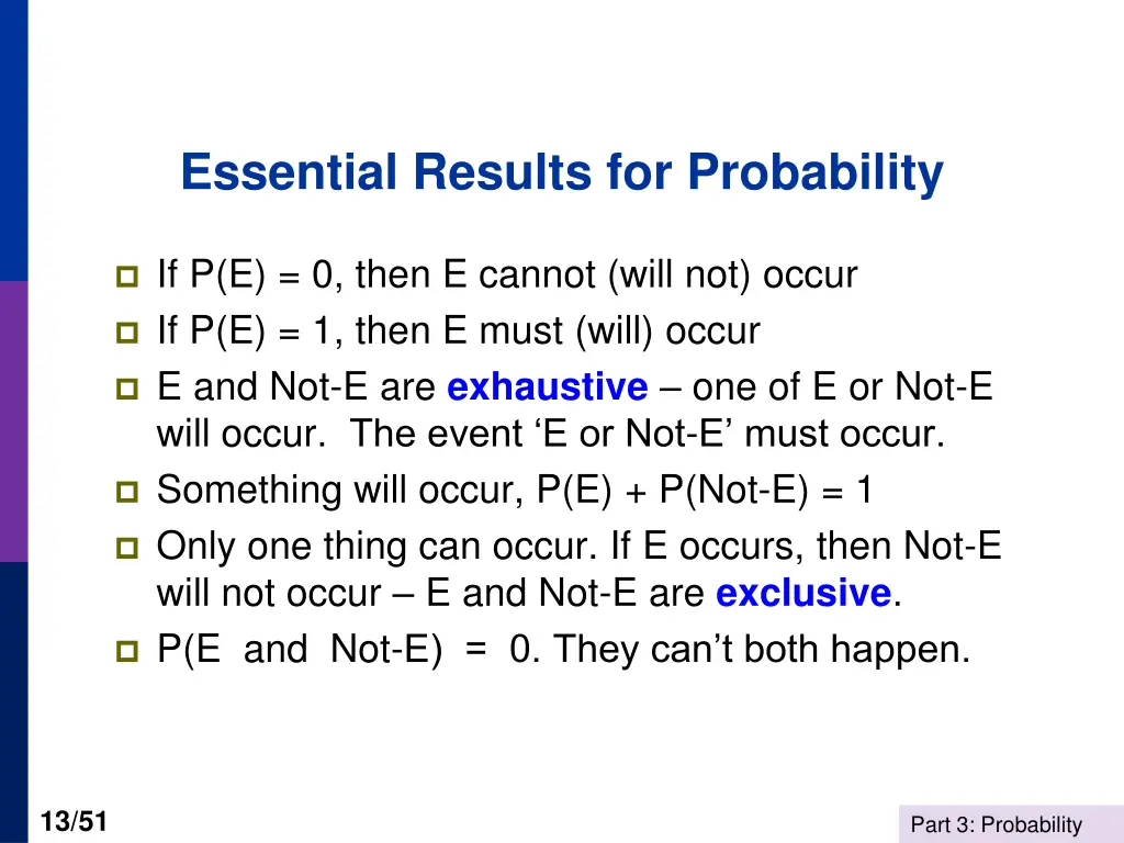 essential results for probability