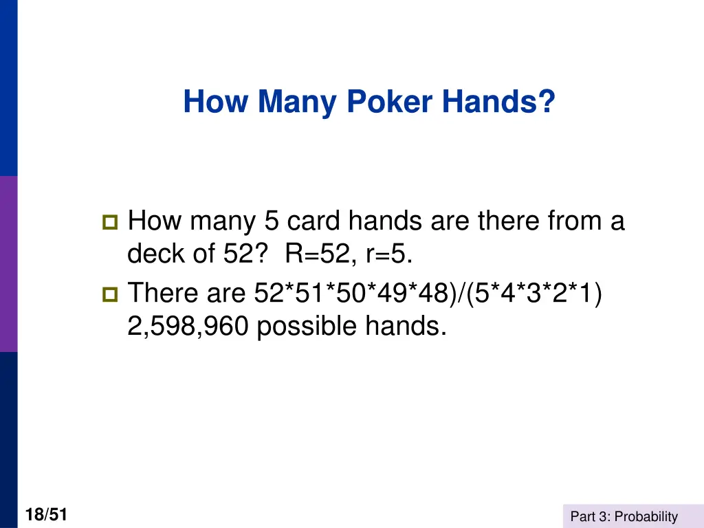 how many poker hands