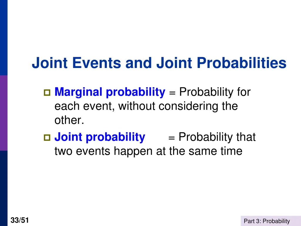 joint events and joint probabilities