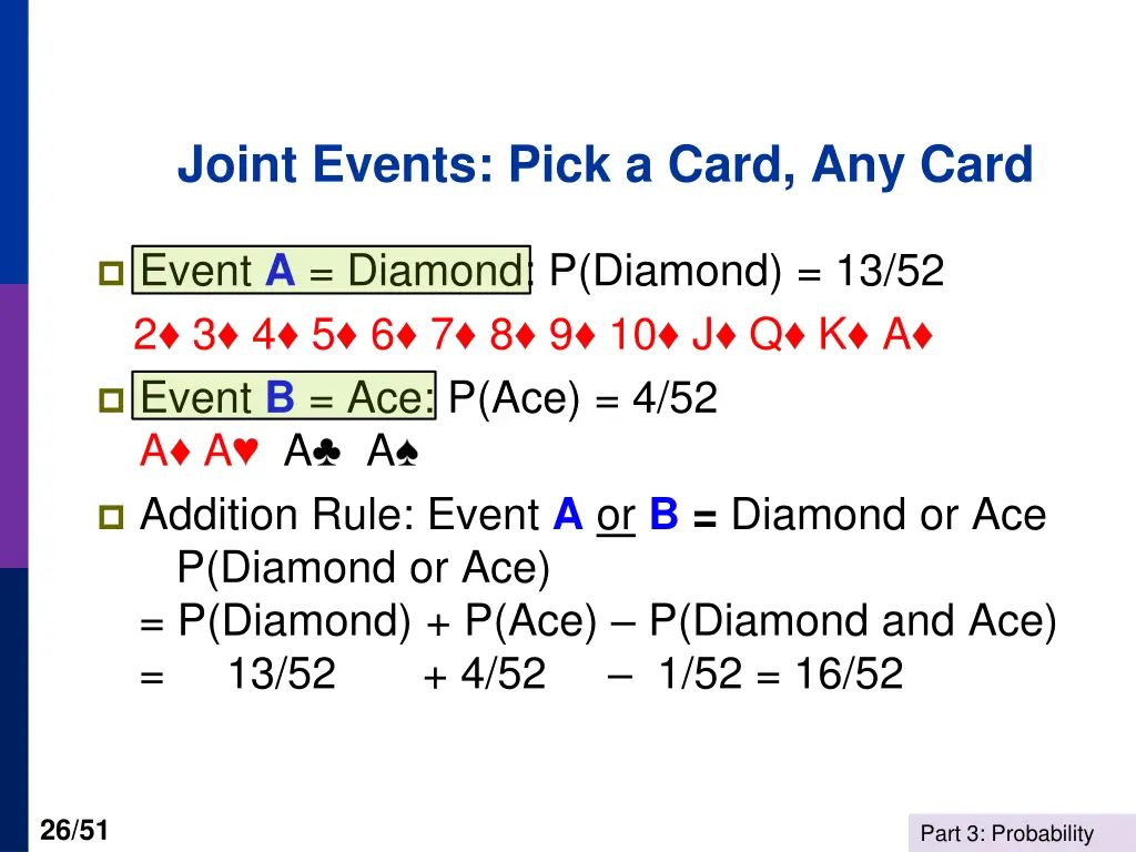 joint events pick a card any card
