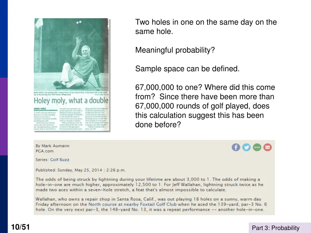 two holes in one on the same day on the same hole