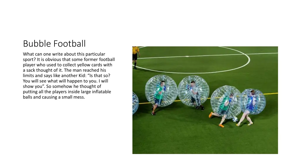 bubble football