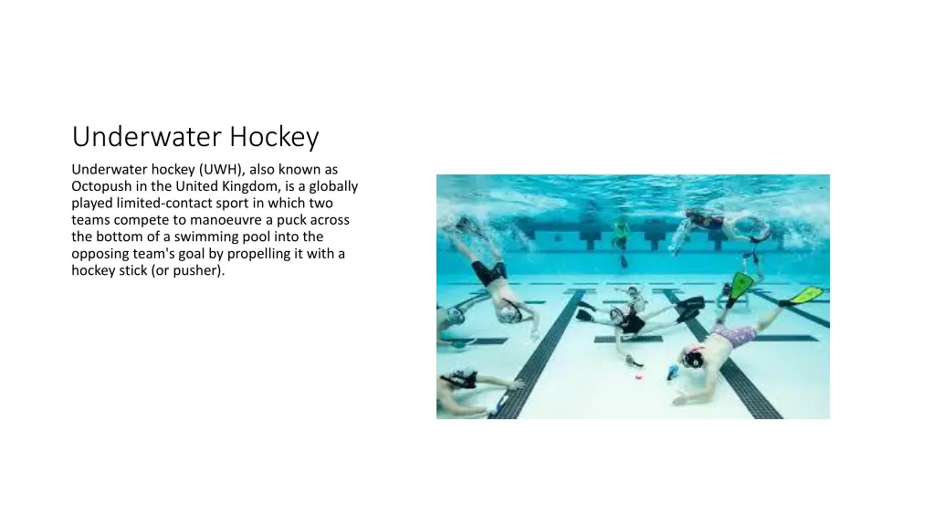 underwater hockey