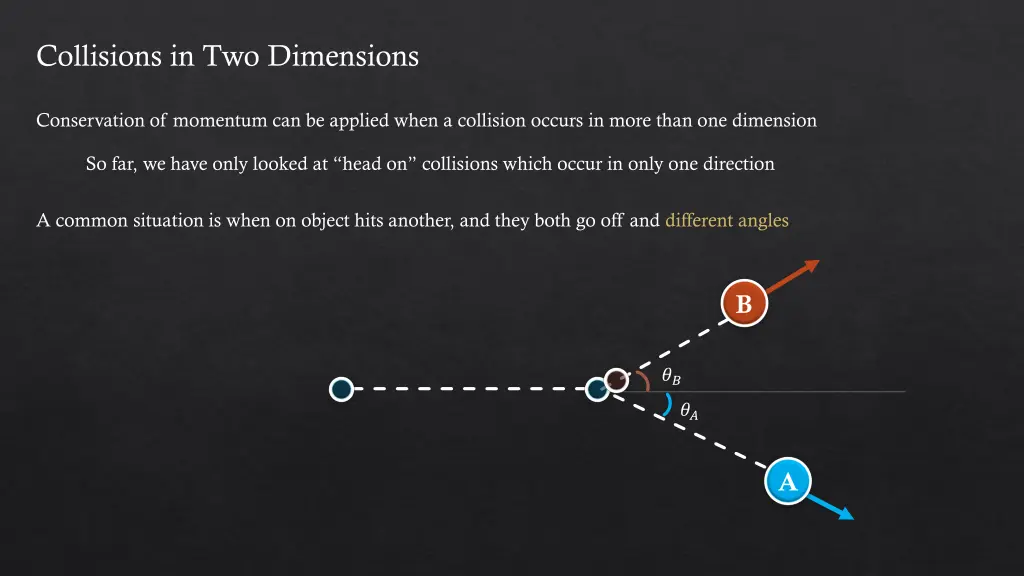 collisions in two dimensions 2