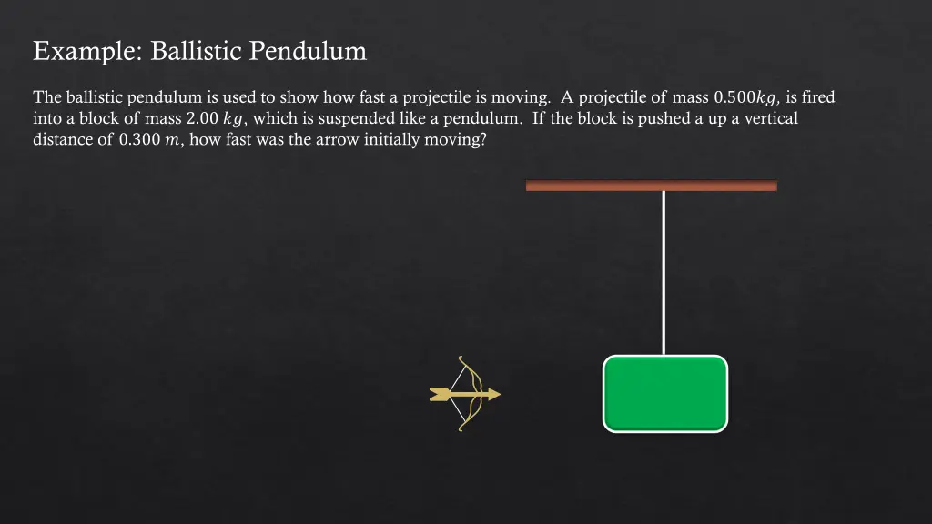 example ballistic pendulum