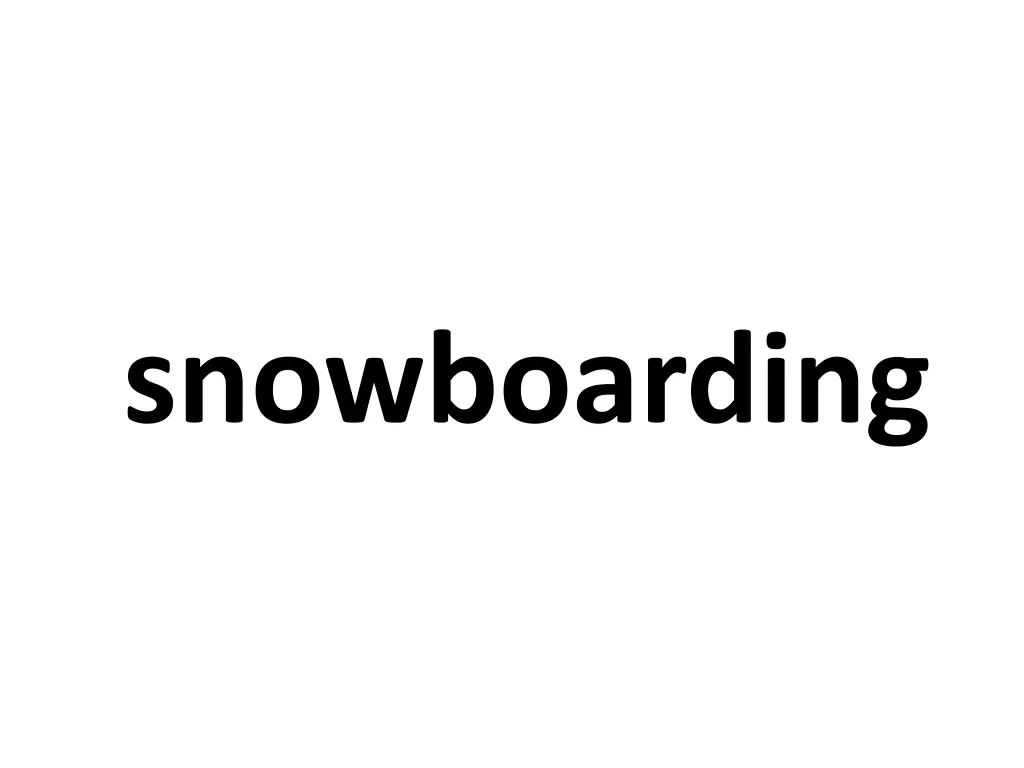 snowboarding