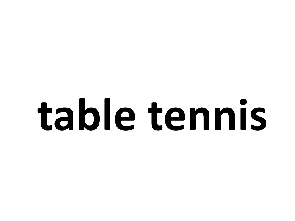 table tennis