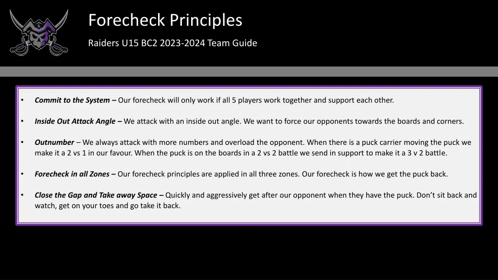 forecheck principles