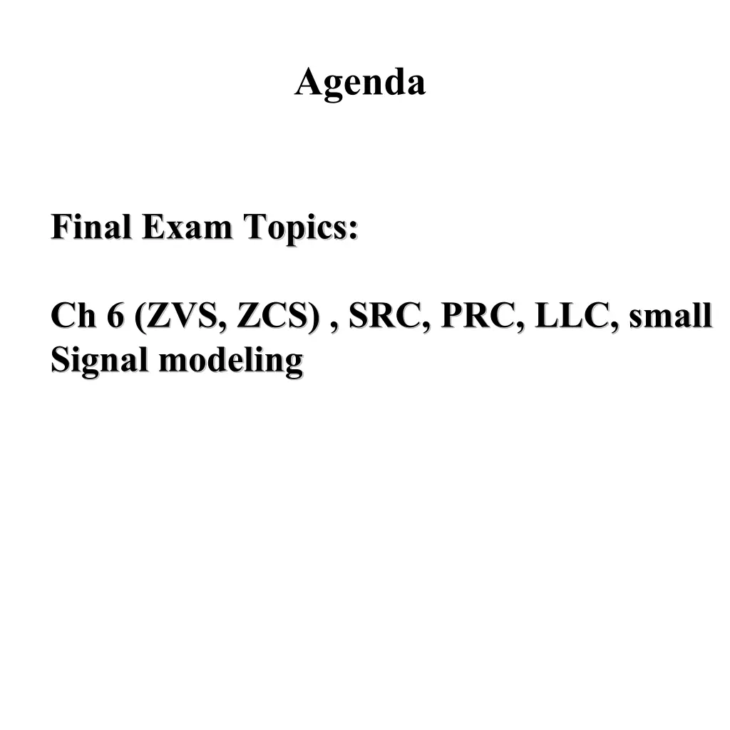 agenda