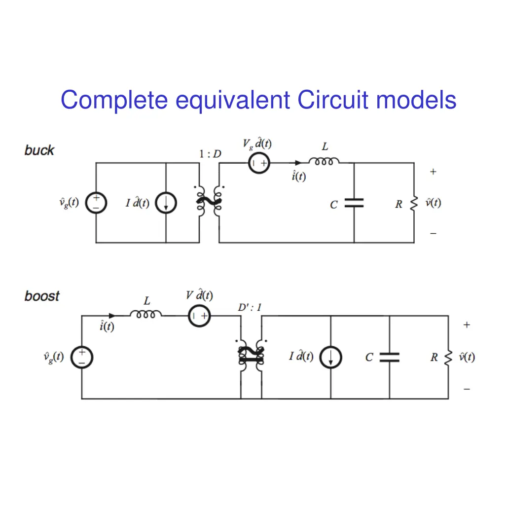 complete equivalent circuit models