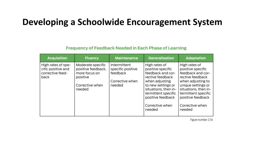 developing a schoolwide encouragement system