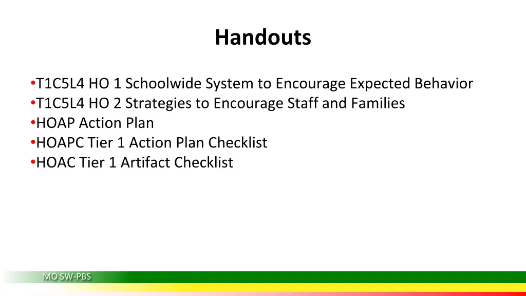handouts