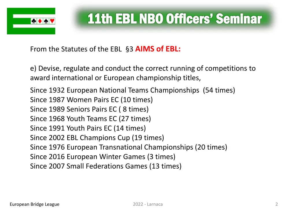 11th ebl nbo officers seminar 1