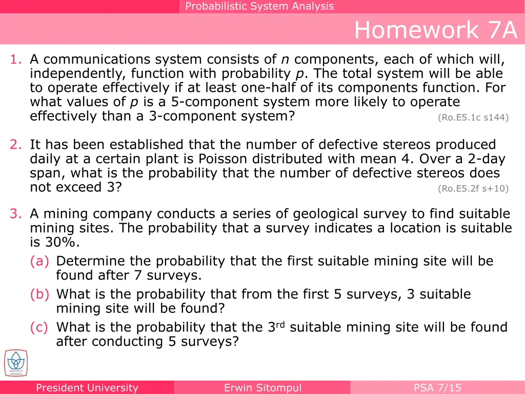 probabilistic system analysis 1