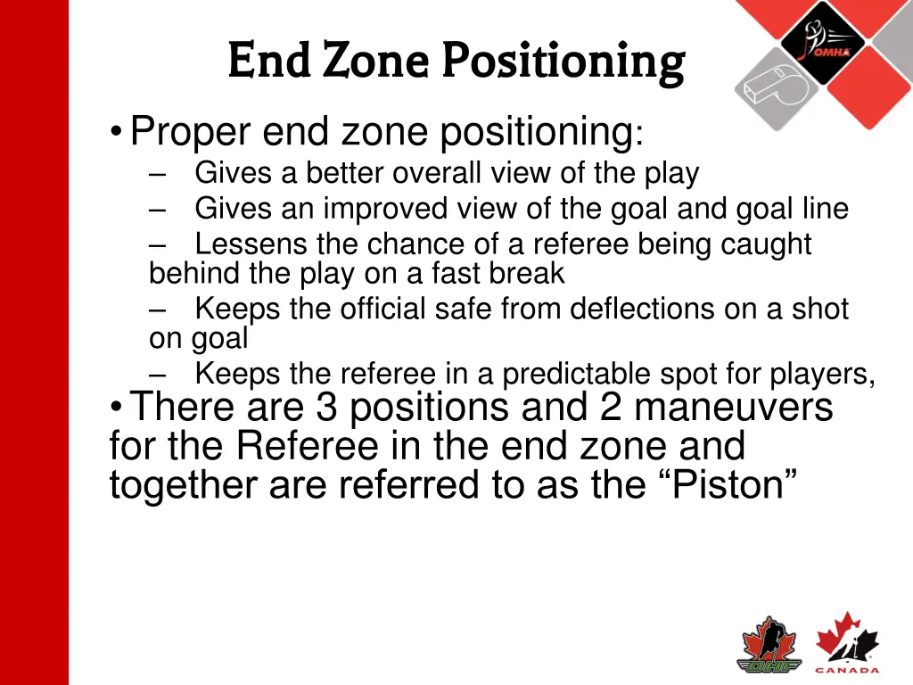 end zone positioning end zone positioning proper
