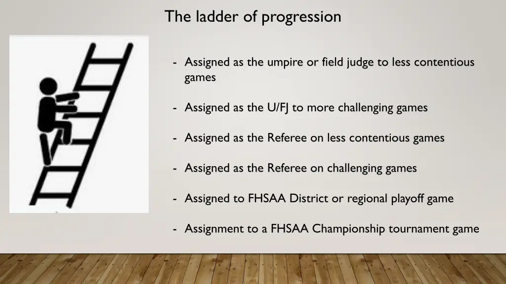 the ladder of progression
