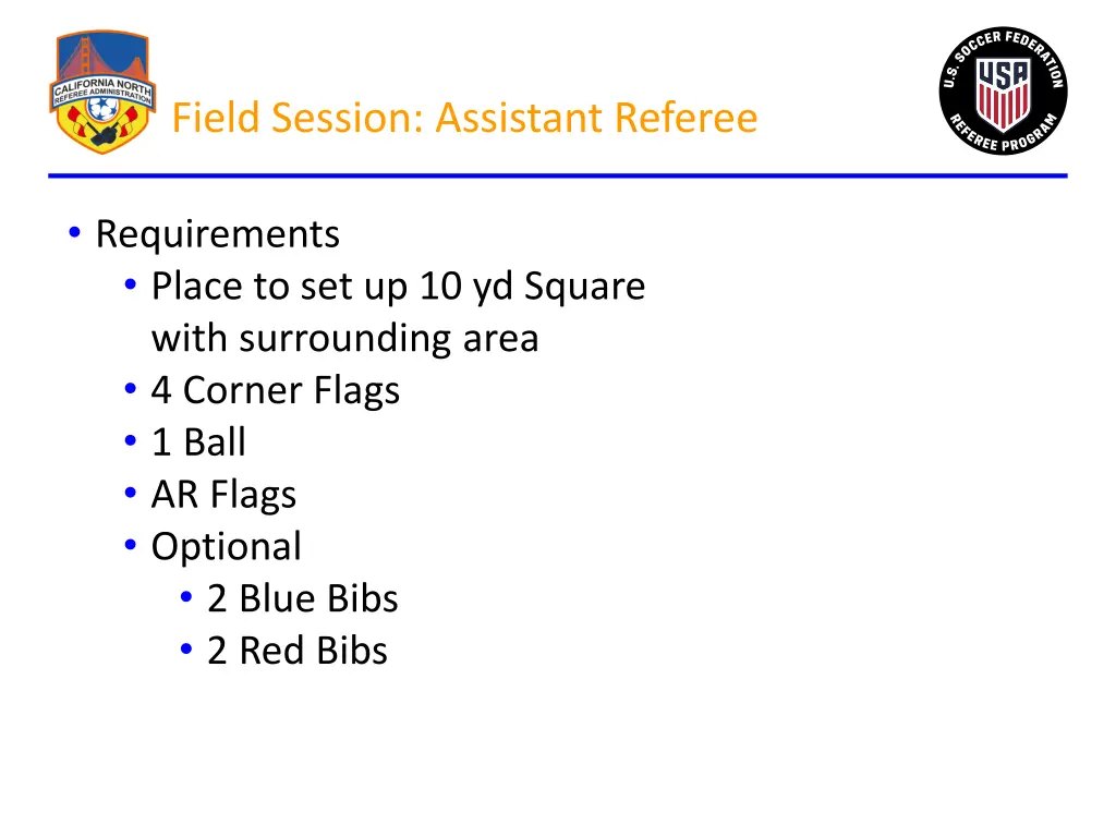 field session assistant referee