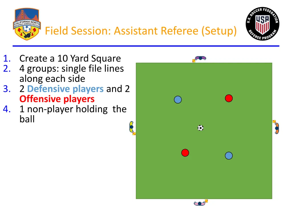 field session assistant referee setup