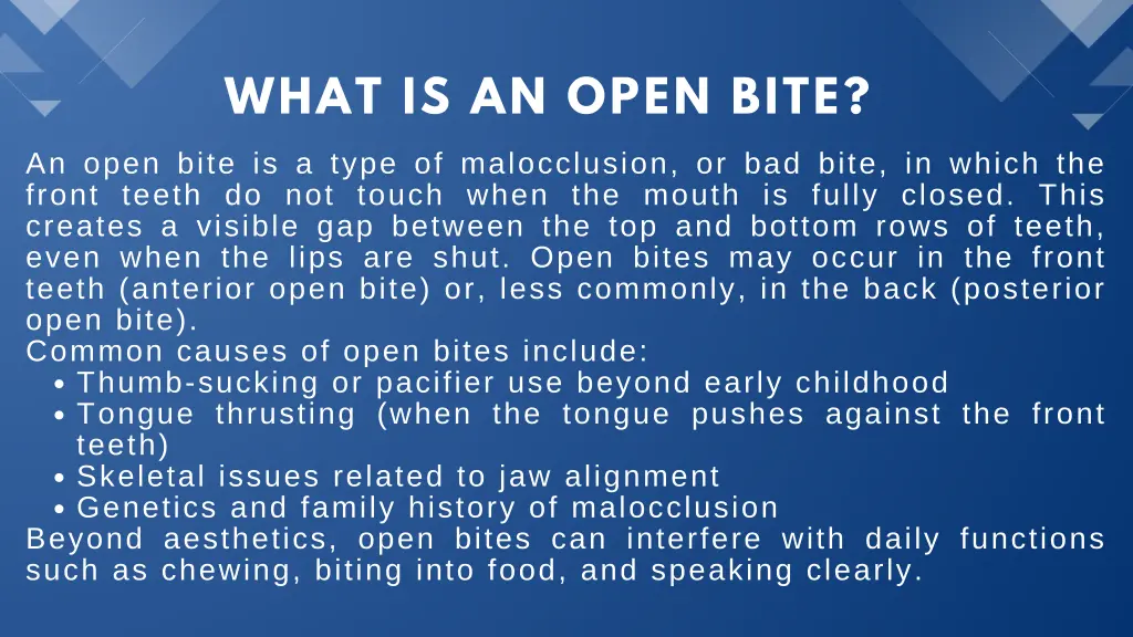 what is an open bite