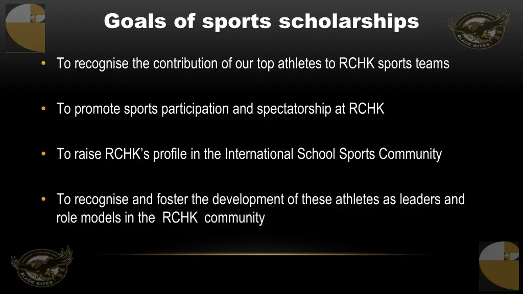 goals of sports scholarships