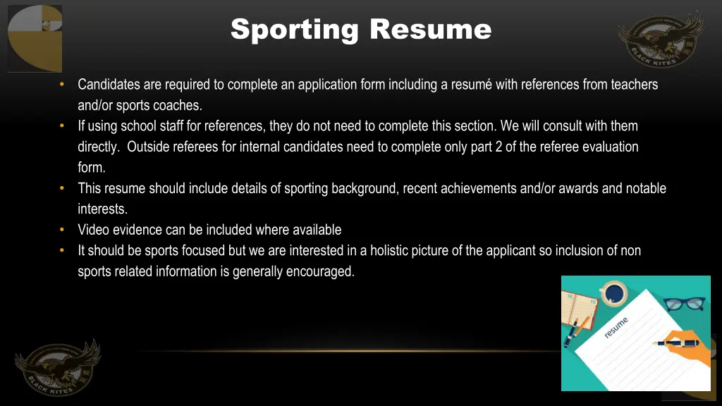 sporting resume