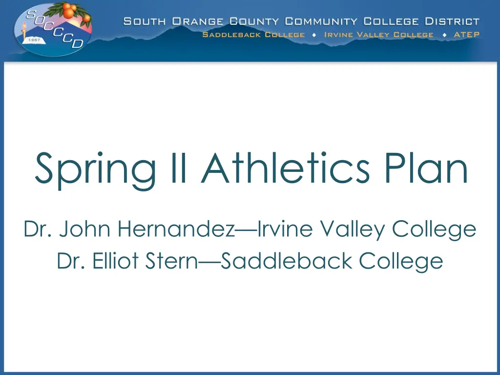 spring ii athletics plan