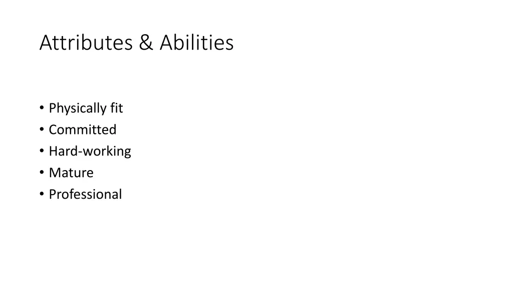 attributes abilities