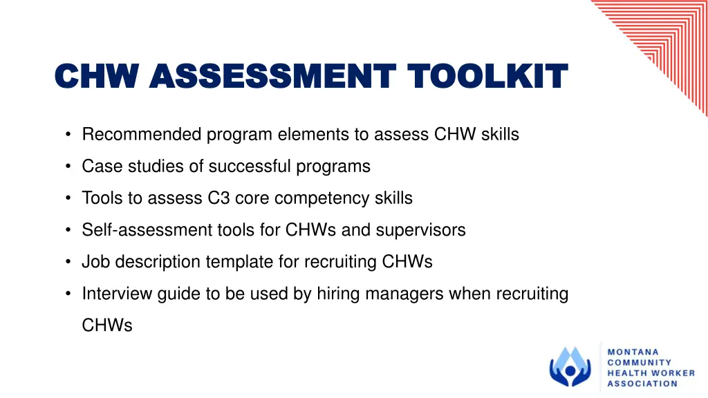 chw assessment toolkit chw assessment toolkit