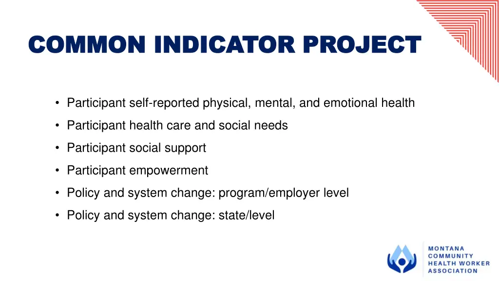 common indicator project common indicator project 1